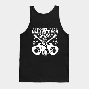 Rockin The Alaskan Malamute Mom Life Dog Lover Guitar Musician Tank Top